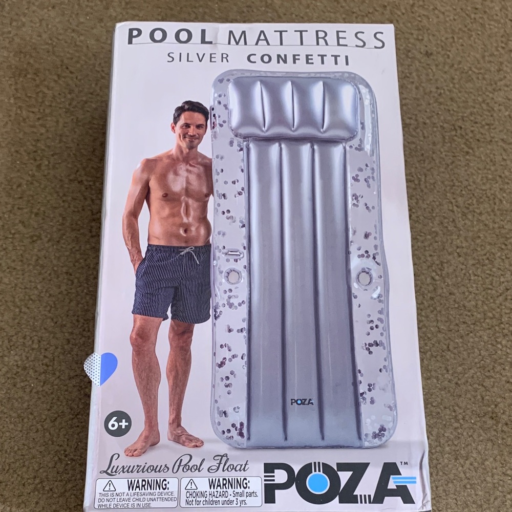 Poza Silver Confetti Pool Mattress